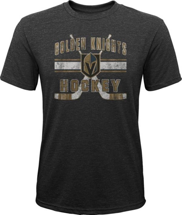 NHL Youth Las Vegas Golden Knights Stripe Tri-Blend Black T-Shirt product image