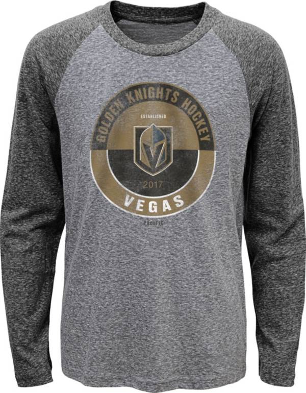 NHL Youth Las Vegas Golden Knights Split Grey Raglan T-Shirt product image