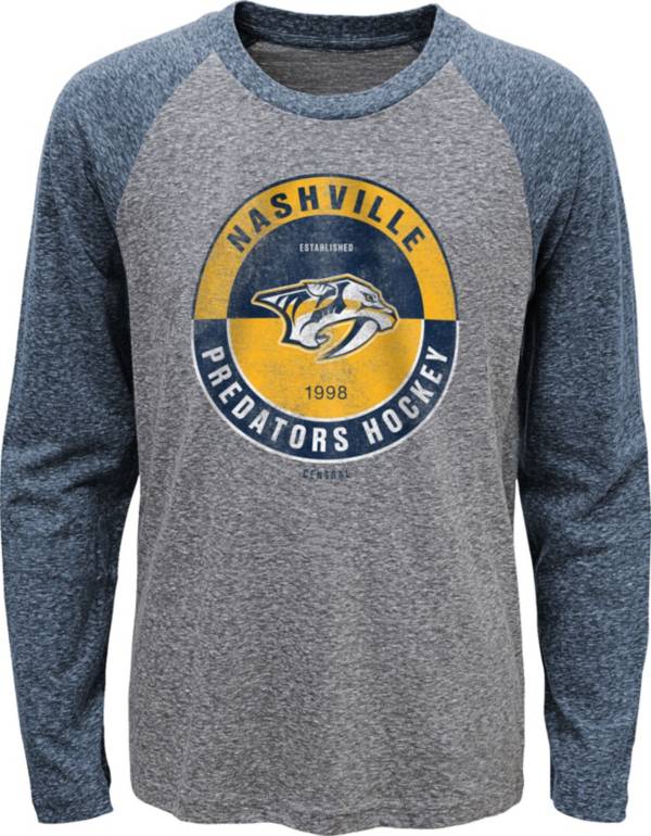 NHL Youth Nashville Predators Split Grey Raglan T-Shirt product image