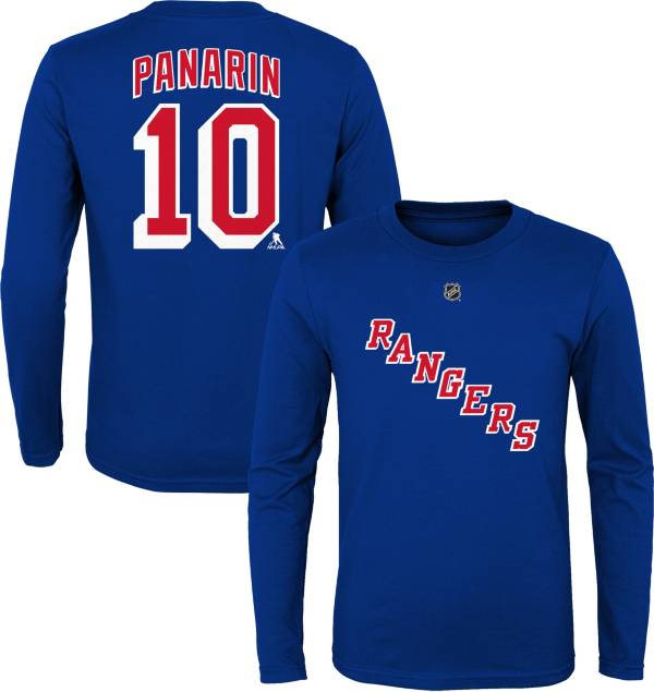 NHL Youth New York Rangers Artemi Panarin #10 Blue Long Sleeve T-Shirt product image