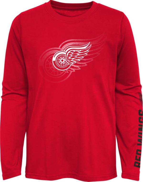 NHL Youth Detroit Red Wings Stop Clock Red Long Sleeve T-Shirt product image