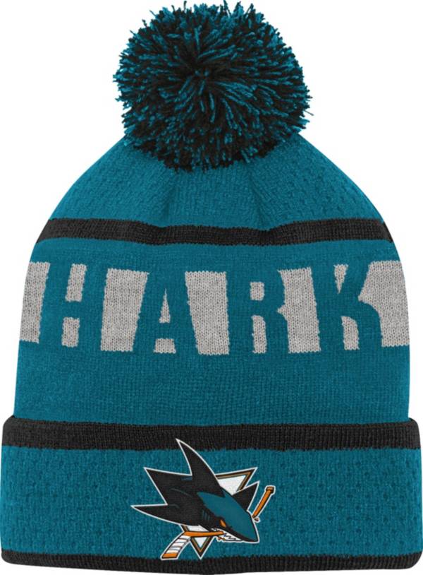 NHL Youth San Jose Sharks Breakaway Blue Cuffed Knit product image