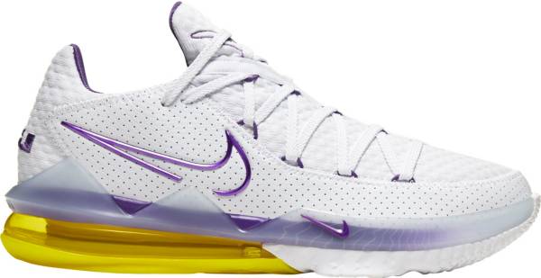 White and purple 2025 nike basketball shoes