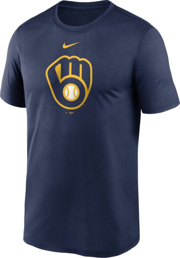 Nike Men's Milwaukee Brewers Navy Large Logo Legend Dri-FIT T-Shirt product image
