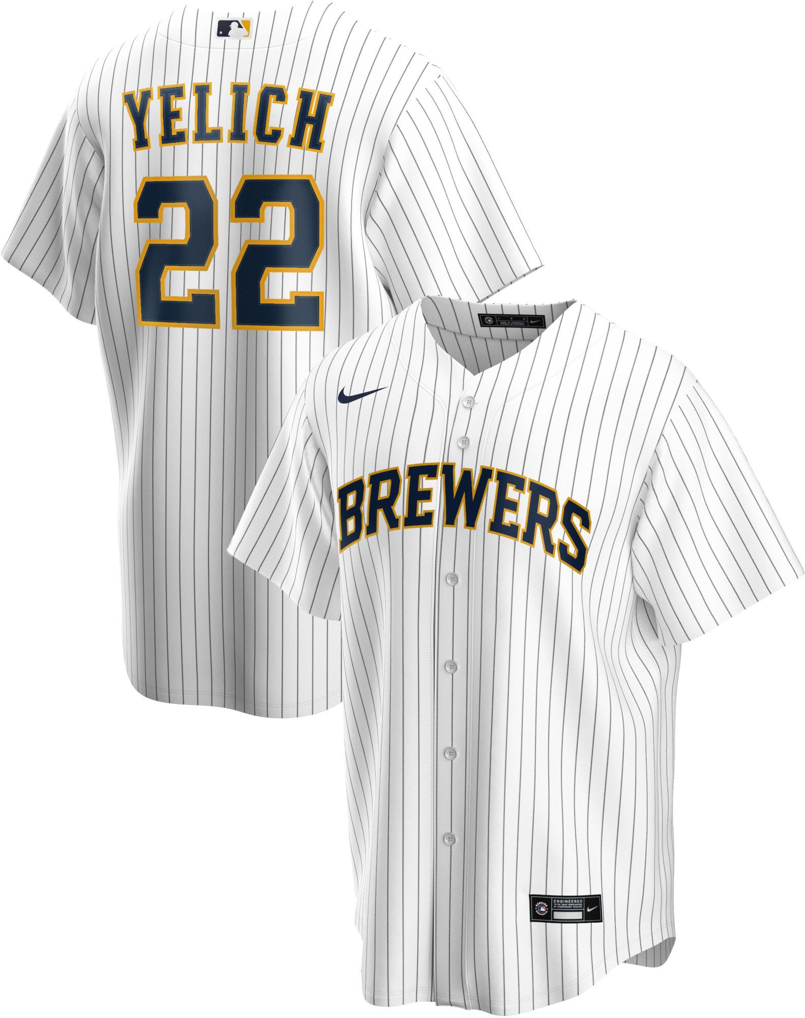 yelich pinstripe jersey