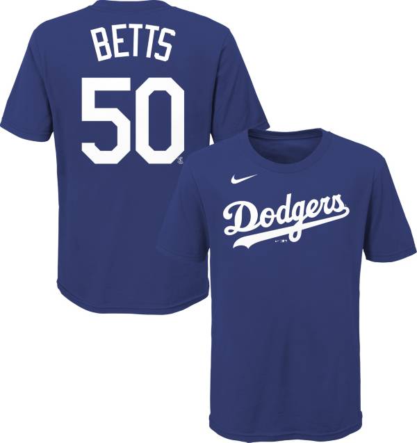 Nike Men s Los Angeles Dodgers Mookie Betts 50 Blue T Shirt