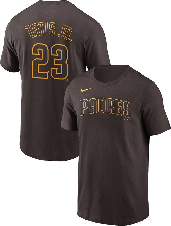 Youth Nike Fernando Tatis Jr. Gold San Diego Padres Player Name & Number  T-Shirt