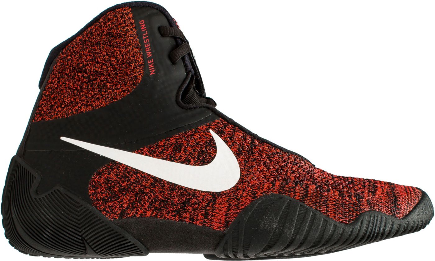 Red nike wrestling shoes on sale