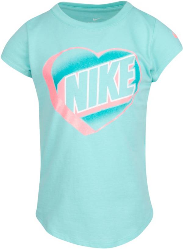 Nike Little Girls' Heart Graphic Short Sleeve T-Shirt