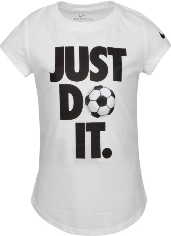 Nike Little Girls' Just Do It Soccer Logo T-Shirt