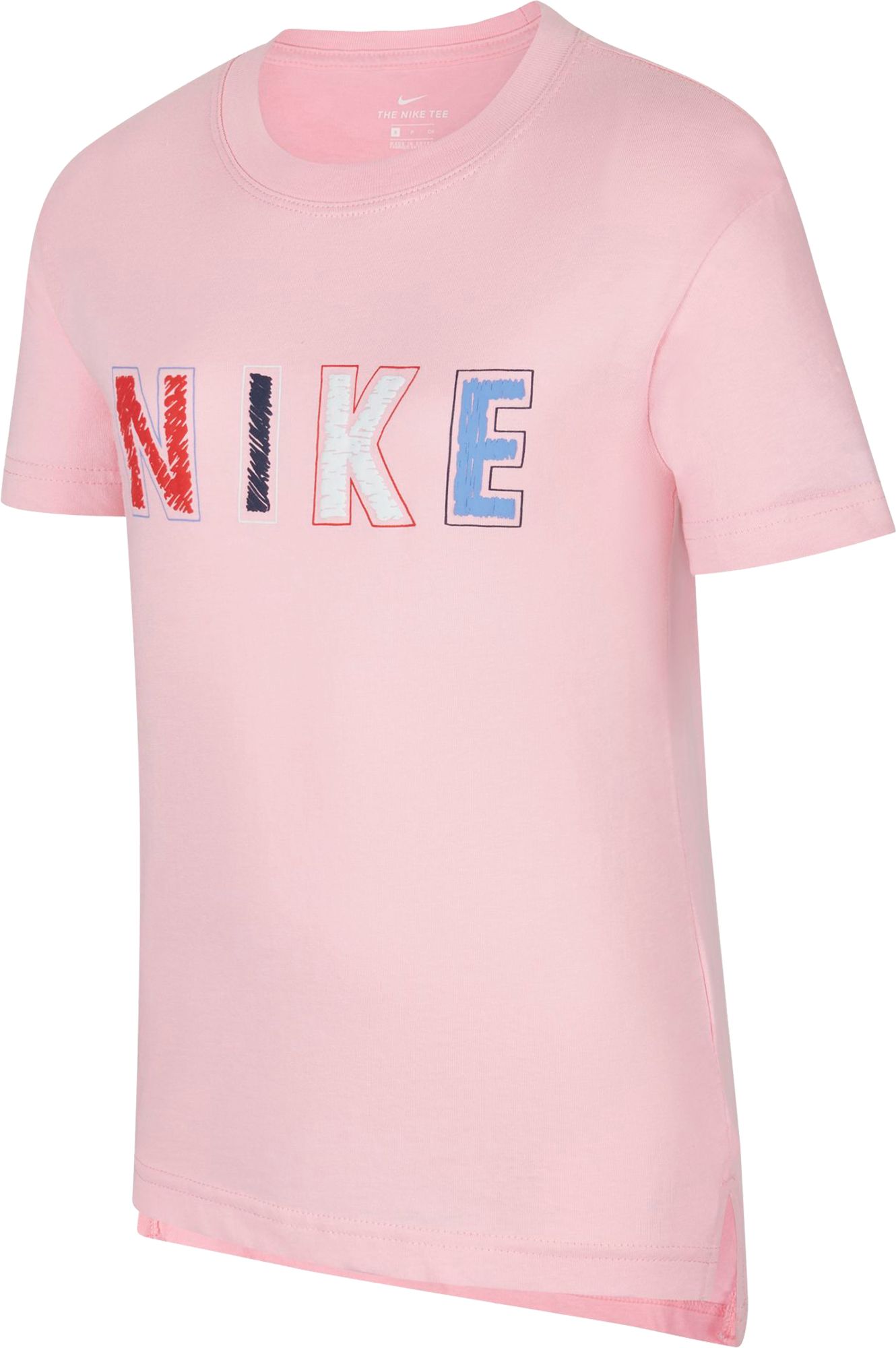 red and pink nike shirt