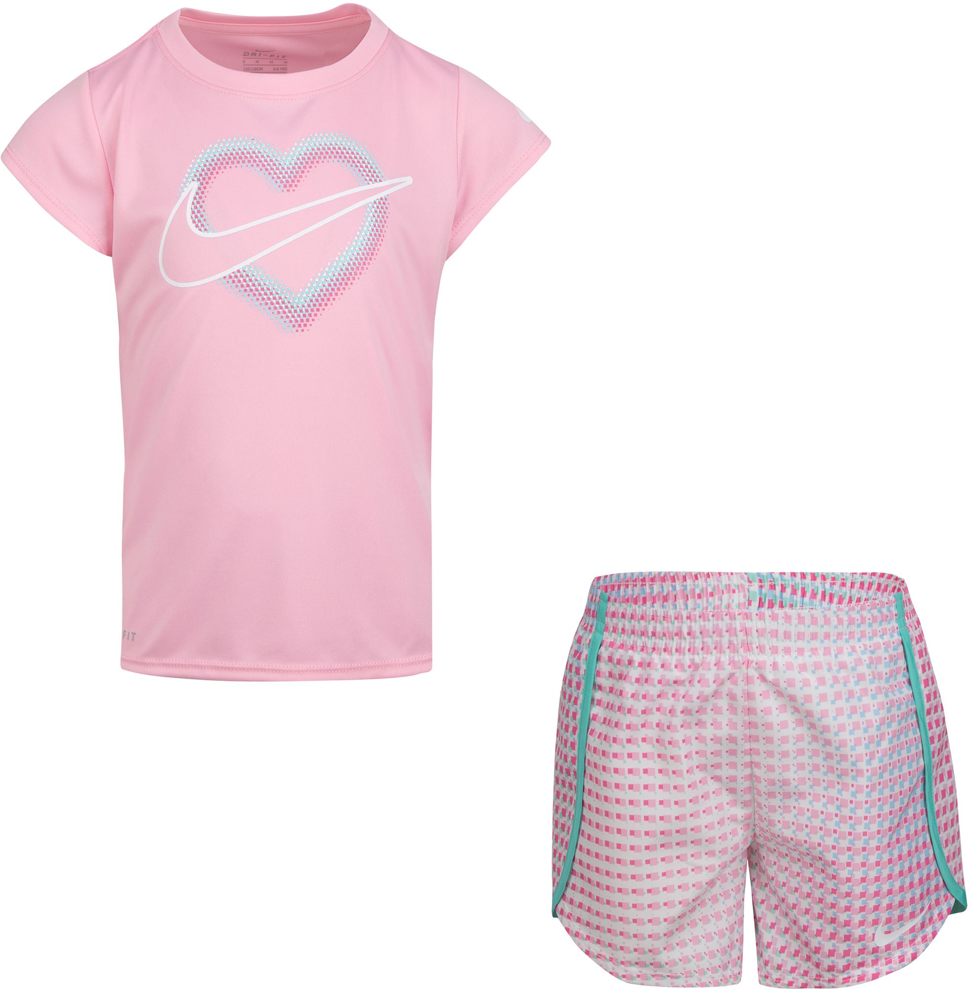 Nike Little Girls' Dri-FIT Pixel T-Shirt and Shorts Set product image