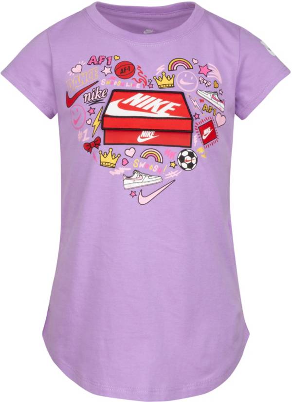 Nike Little Girls' Shoe Box Logo T-Shirt