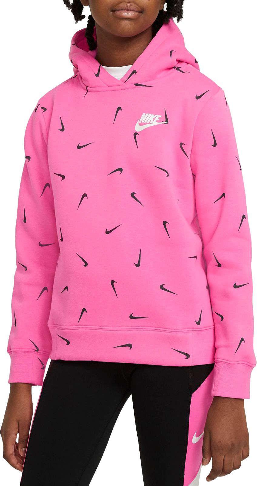 nike black and pink hoodie