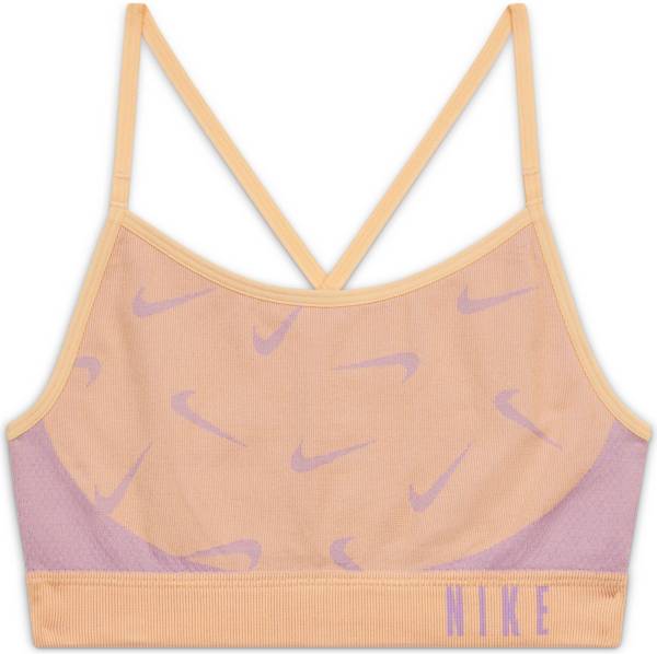 Nike Girls' Indy Swooshfetti Seamless Sports Bra