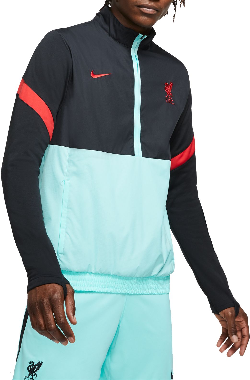 black nike half zip mens