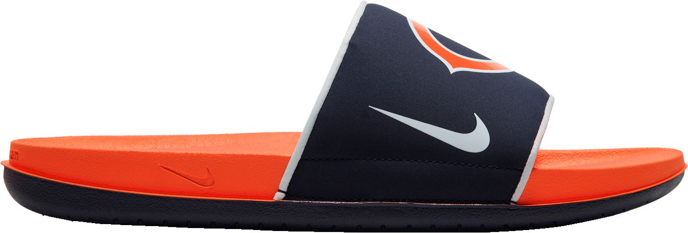 orange nike slides men's