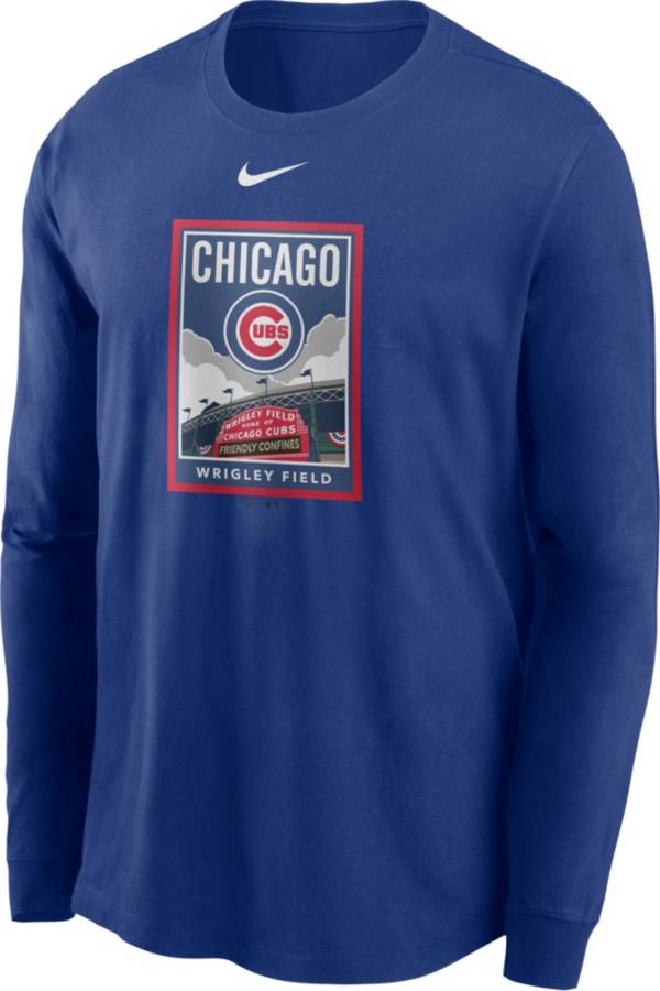 Nike Men's Chicago Cubs Blue Icon Long Sleeve T-Shirt