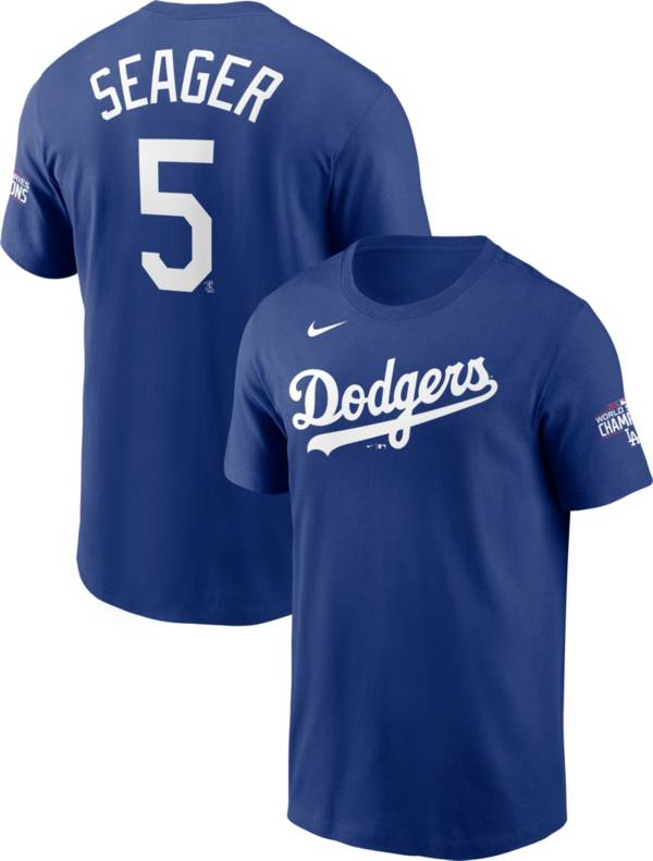 Nike Men's Los Angeles Dodgers Corey Seager #5 Royal T-Shirt