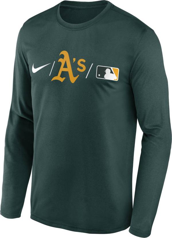 Nike Men's Oakland Athletics Green Authentic Collection Legend Long Sleeve T-Shirt