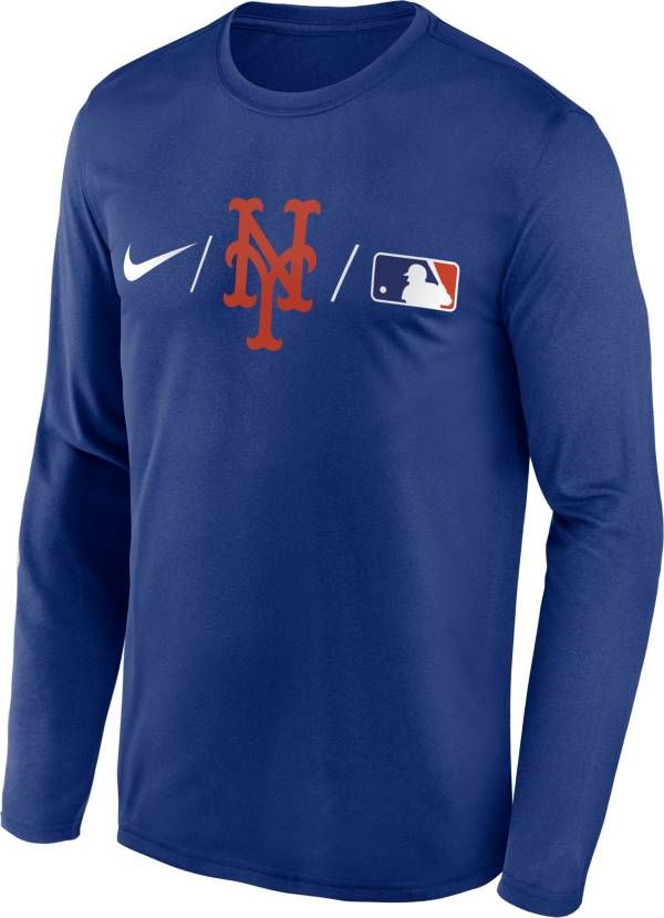 Nike Men's New York Mets Blue Authentic Collection Legend Long Sleeve T-Shirt