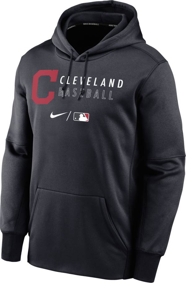 Nike Men's Cleveland Indians AC Therma-FIT Blue Hoodie