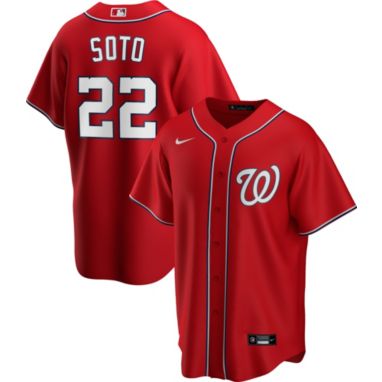 sorry, Nike Men's Replica Washington Nationals Juan Soto #22 Cool Base Red Jersey is currently out of stock