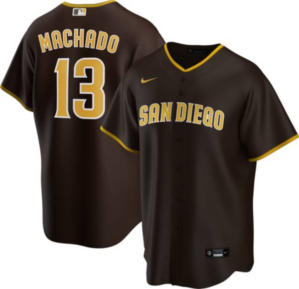 Nike Men's Replica San Diego Padres Manny Machado #13 Cool Base Brown Jersey product image