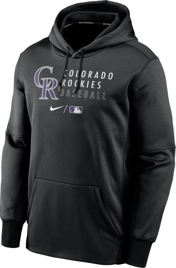 Nike Men's Colorado Rockies AC Therma-FIT Black Hoodie