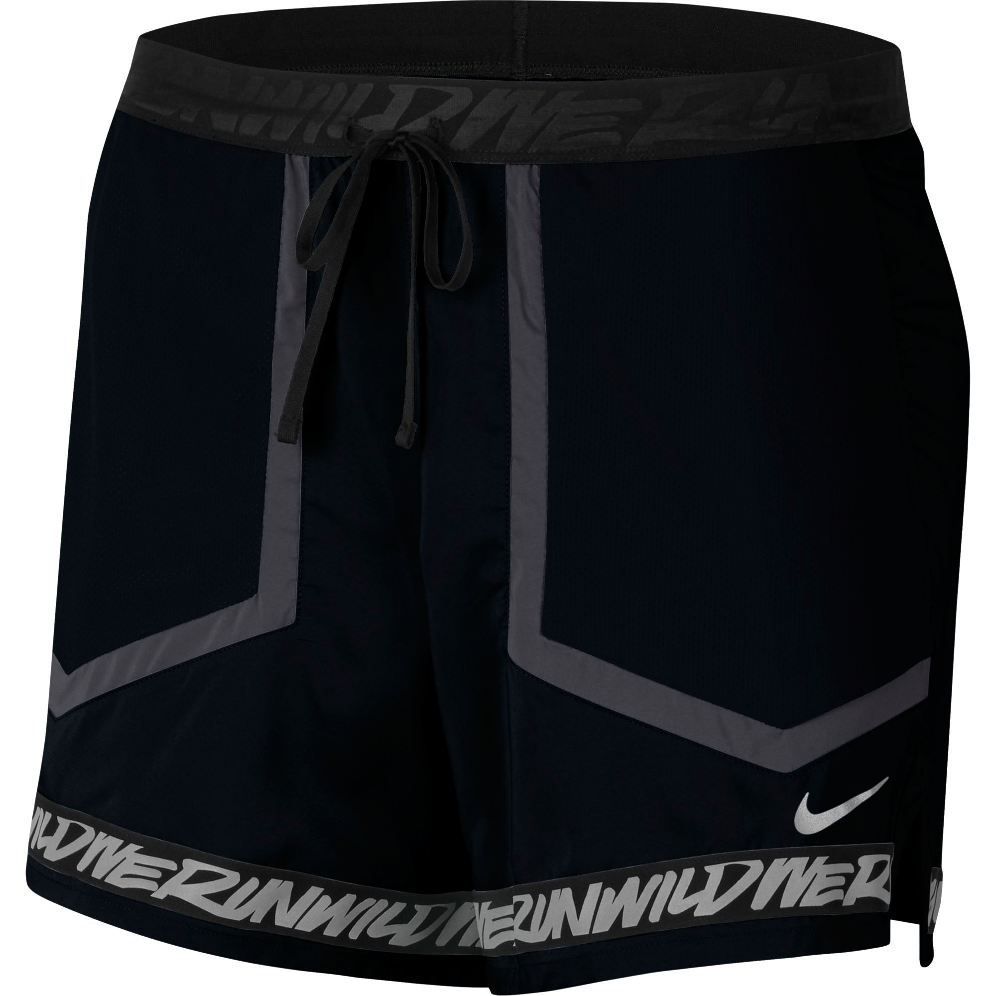 nike wild run shorts black