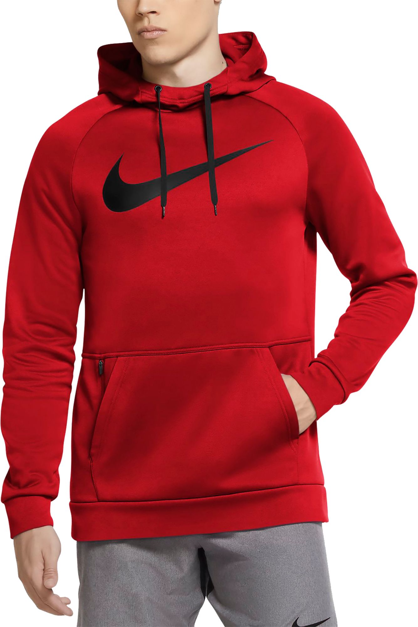 nike swoosh hoodie university red