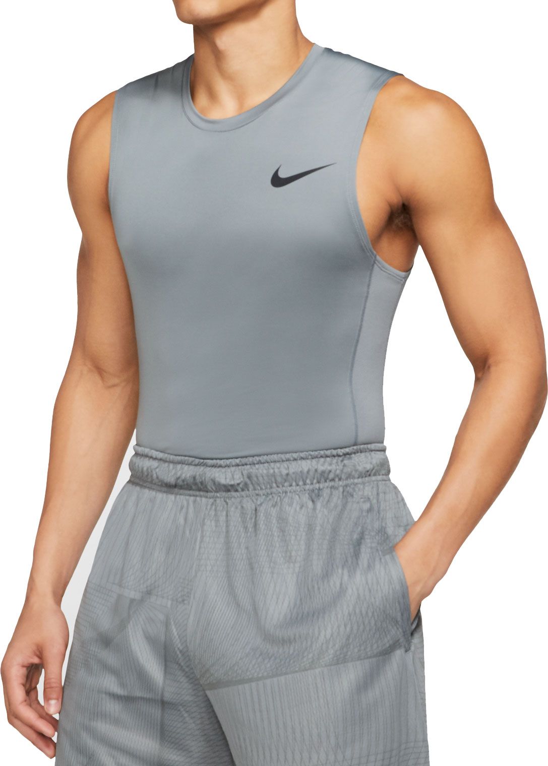 nike men's pro fitted sleeveless top