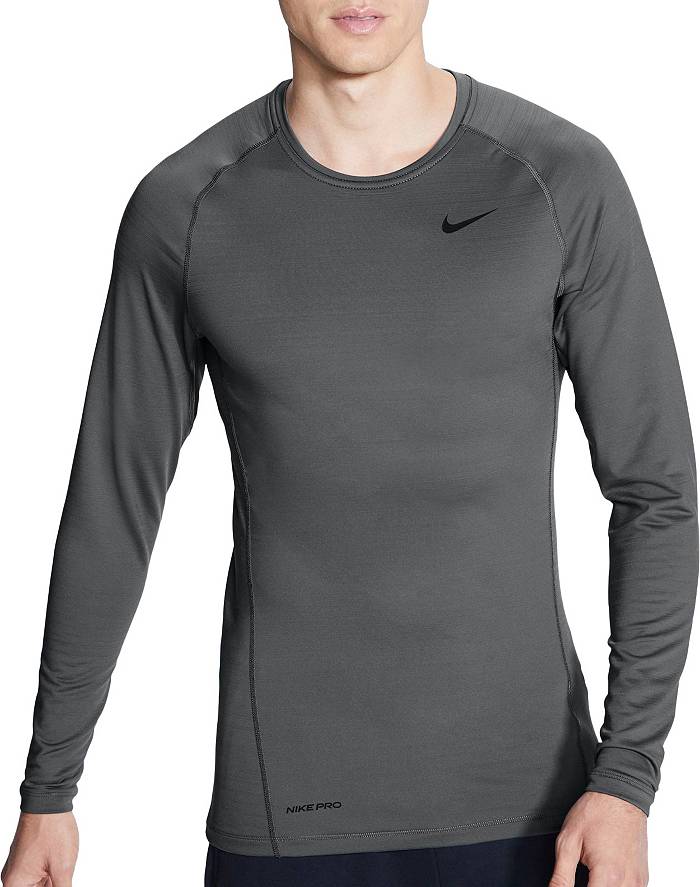 Nike Pro Long Sleeve Compression Shirt Black Dri Fit XL Mens