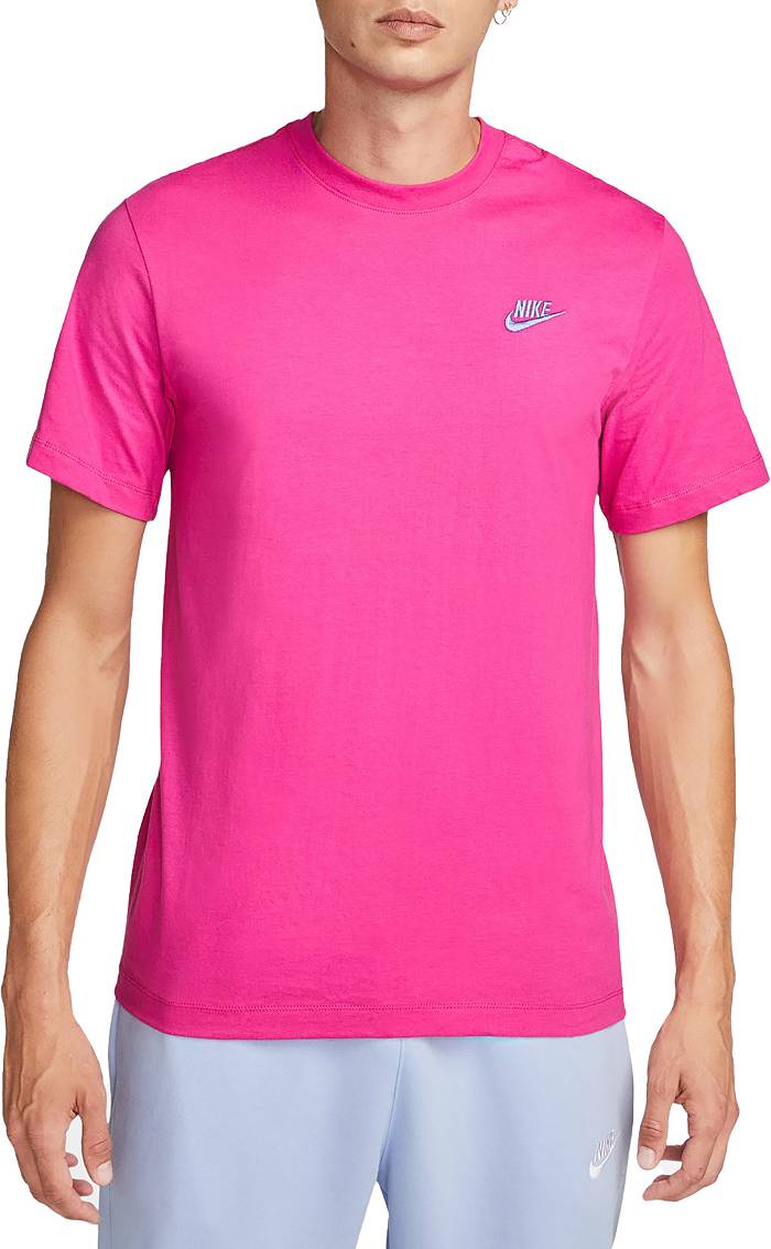 Men's Nike Sportswear Club Logo T-Shirt, Medium, Pinksicle