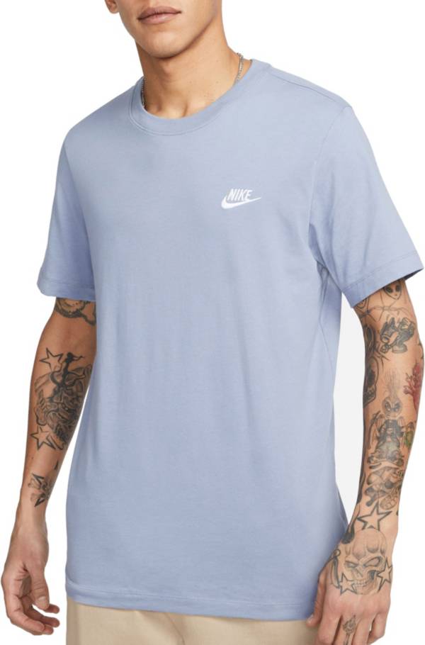 nike shirt blue and white