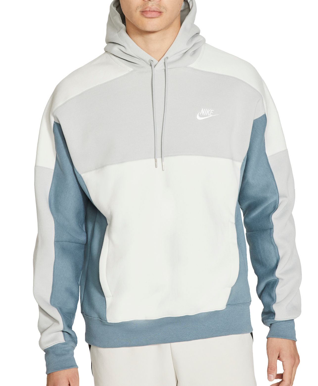 nike men's sportswear colorblocked pullover hoodie