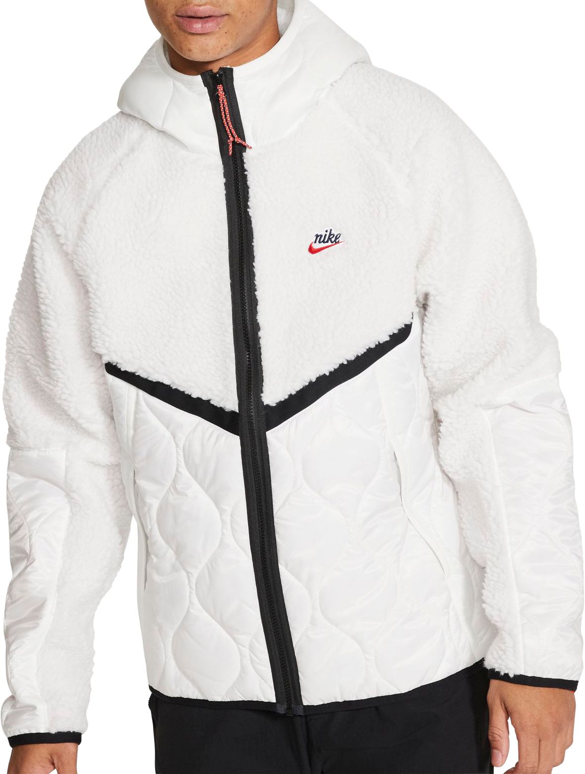 nike sherpa jacket white