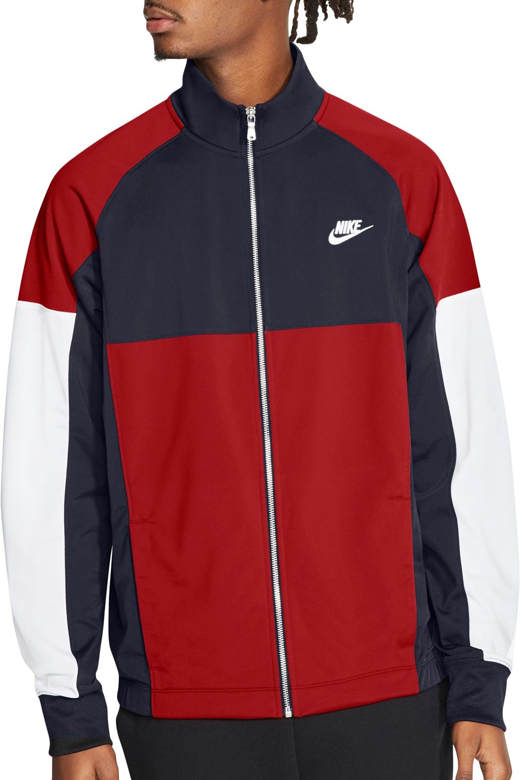 men's nike sportswear colorblock club fleece track jacket