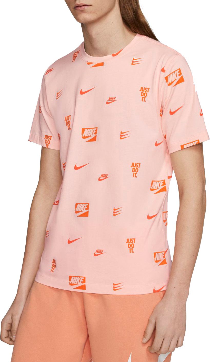 هوليوود شكر جرس nike peach shirt 