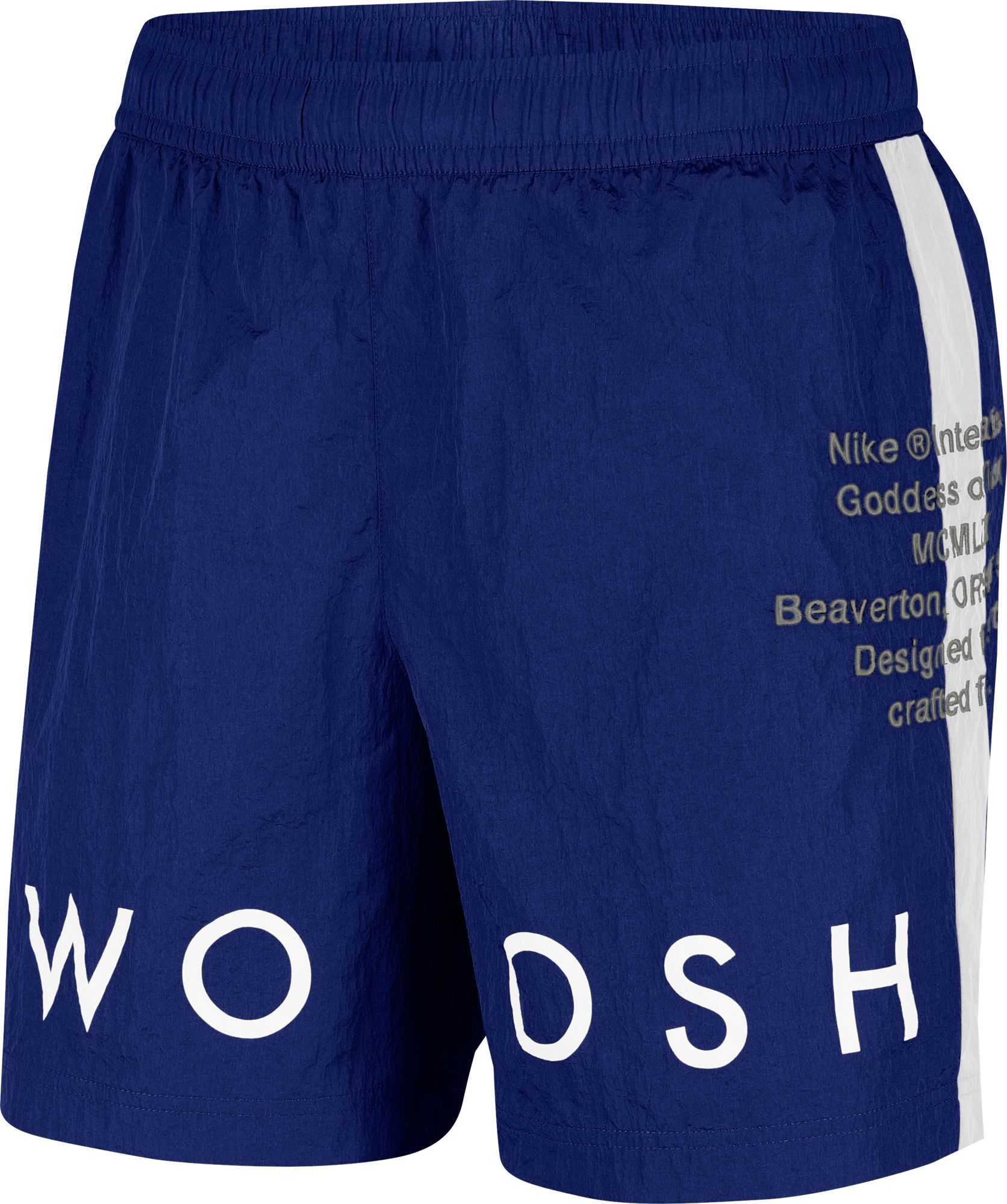 blue nike swoosh shorts