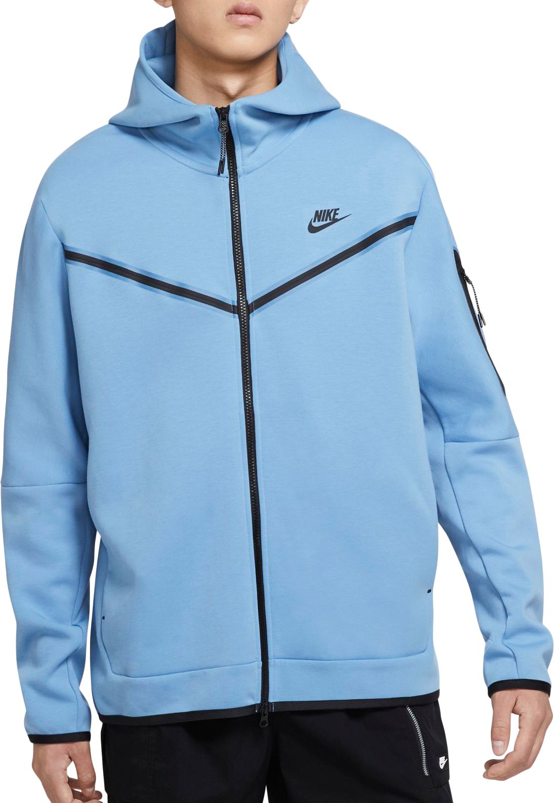 blue nike zip up jacket