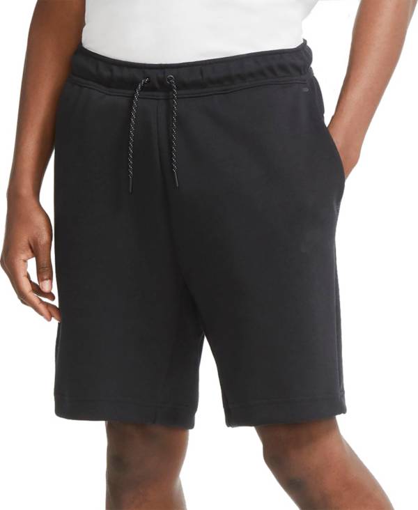 black nike fleece shorts