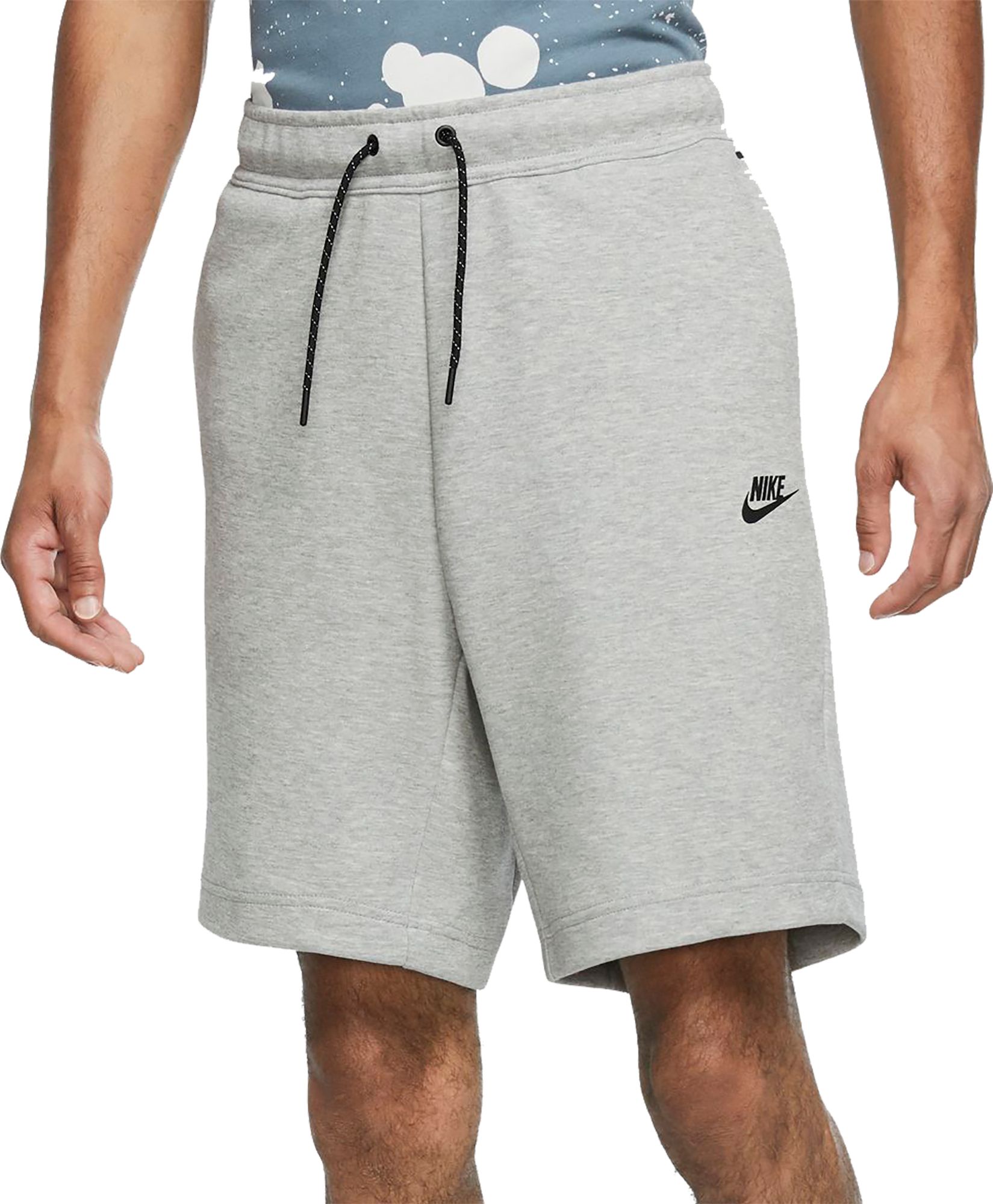 mens nike fleece shorts grey