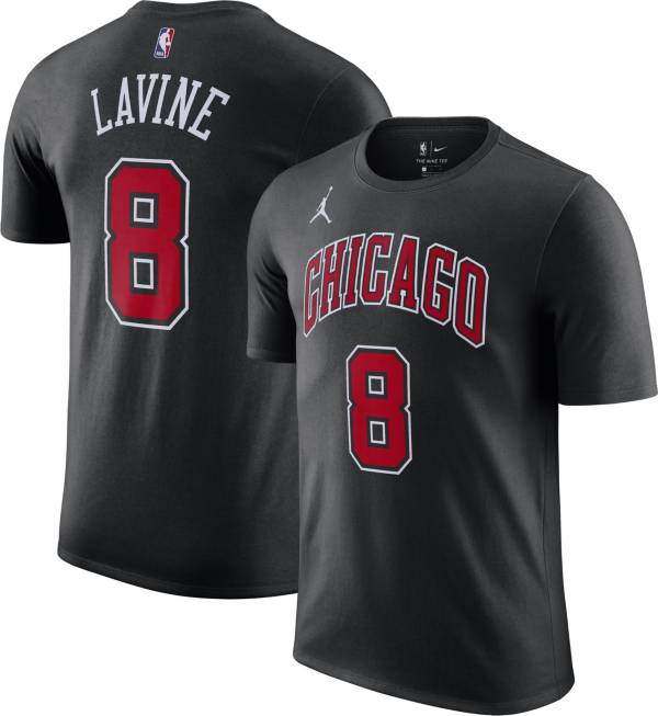 Jordan Men's Chicago Bulls Zach LaVine #8 Statement Black T-Shirt product image