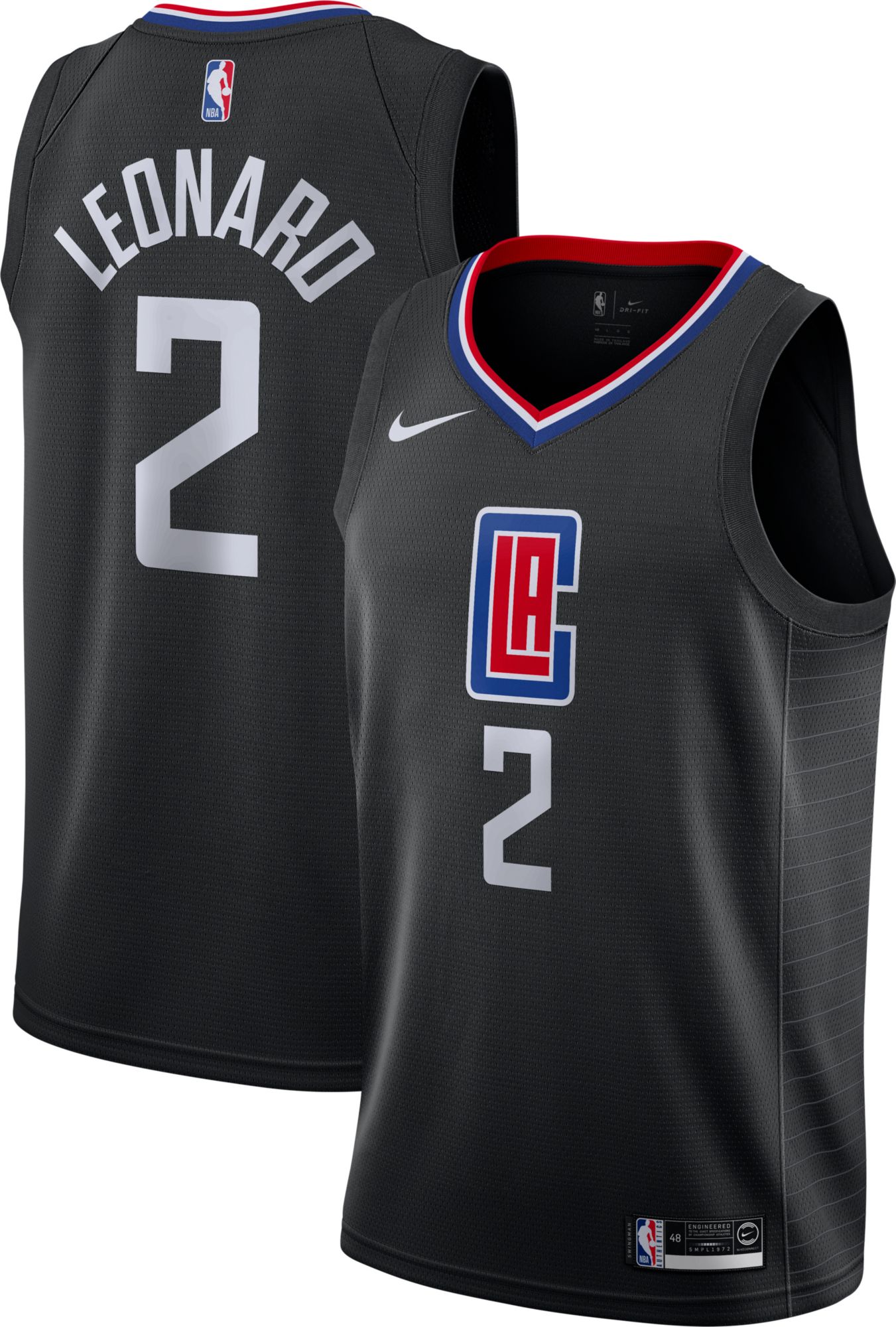 kawhi leonard black clippers jersey