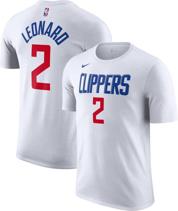 Nike Men's Los Angeles Clippers Kawhi Leonard #2 Dri-FIT White T