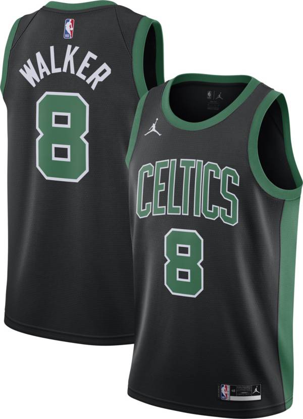 Jordan Men's Boston Celtics Kemba Walker #8 2020-21 Dri-FIT Statement Swingman Black Jersey