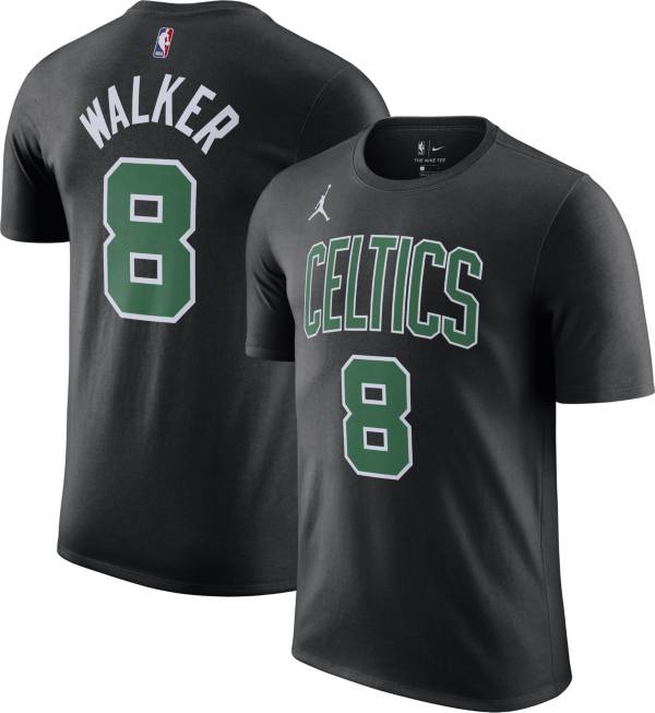 Jordan Men's Boston Celtics Kemba Walker #8 Statement Black T-Shirt