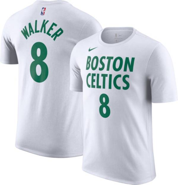 Nike Men's 2020-21 City Edition Boston Celtics Kemba Walker #8 Cotton T-Shirt