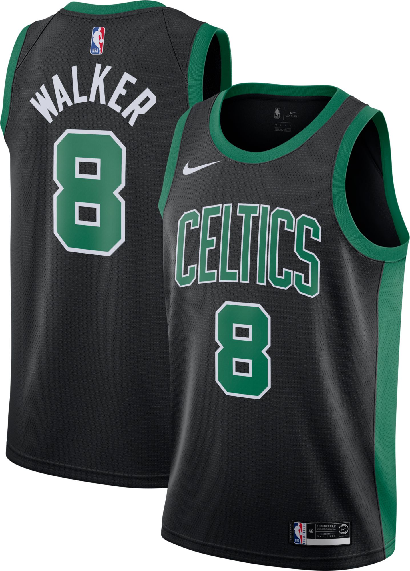 Walker Swingman Jersey Earned Edition White #8 Boston Celtics 